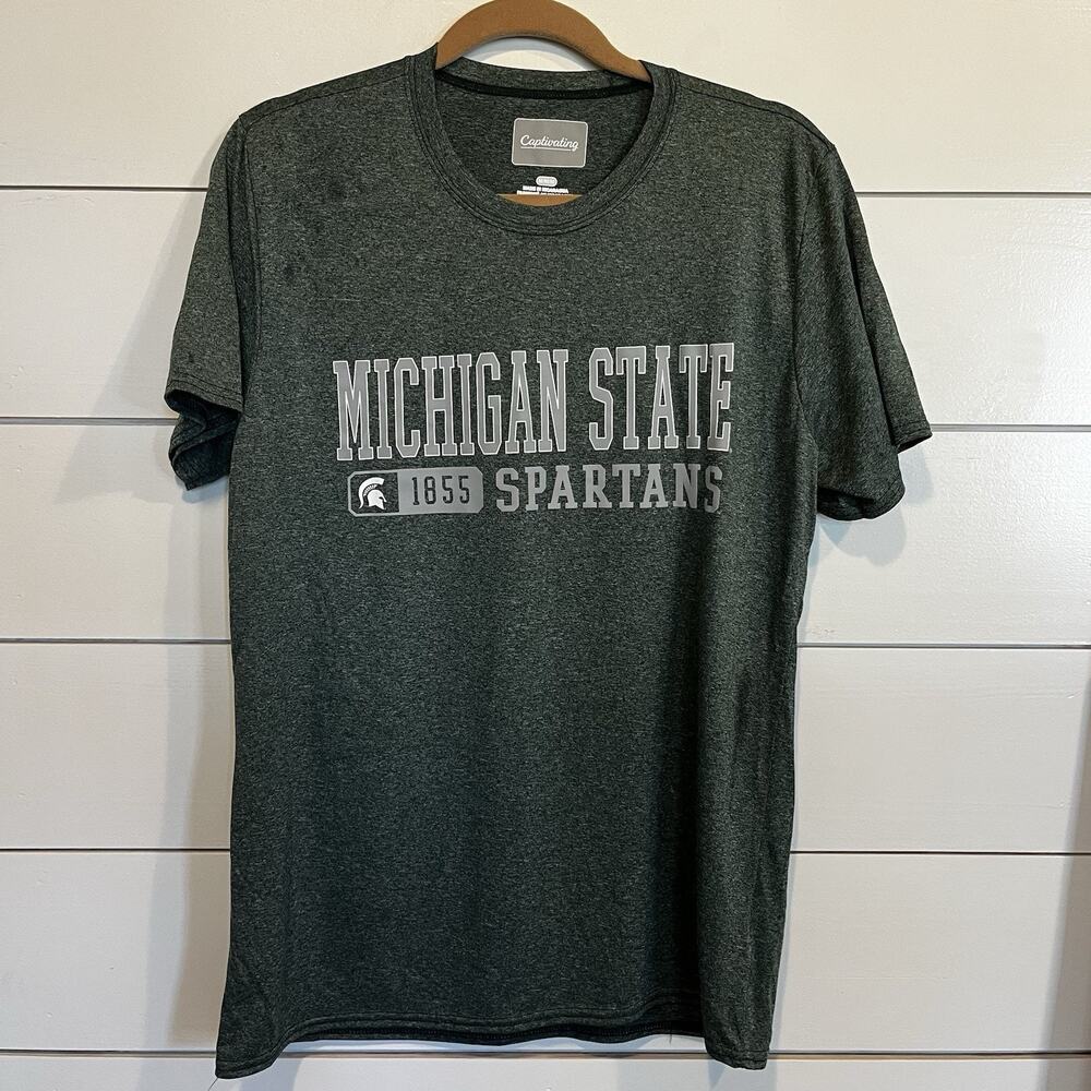 Michigan State Spartans Captivating Apparel Short Sleeve Shirt Men's Medium